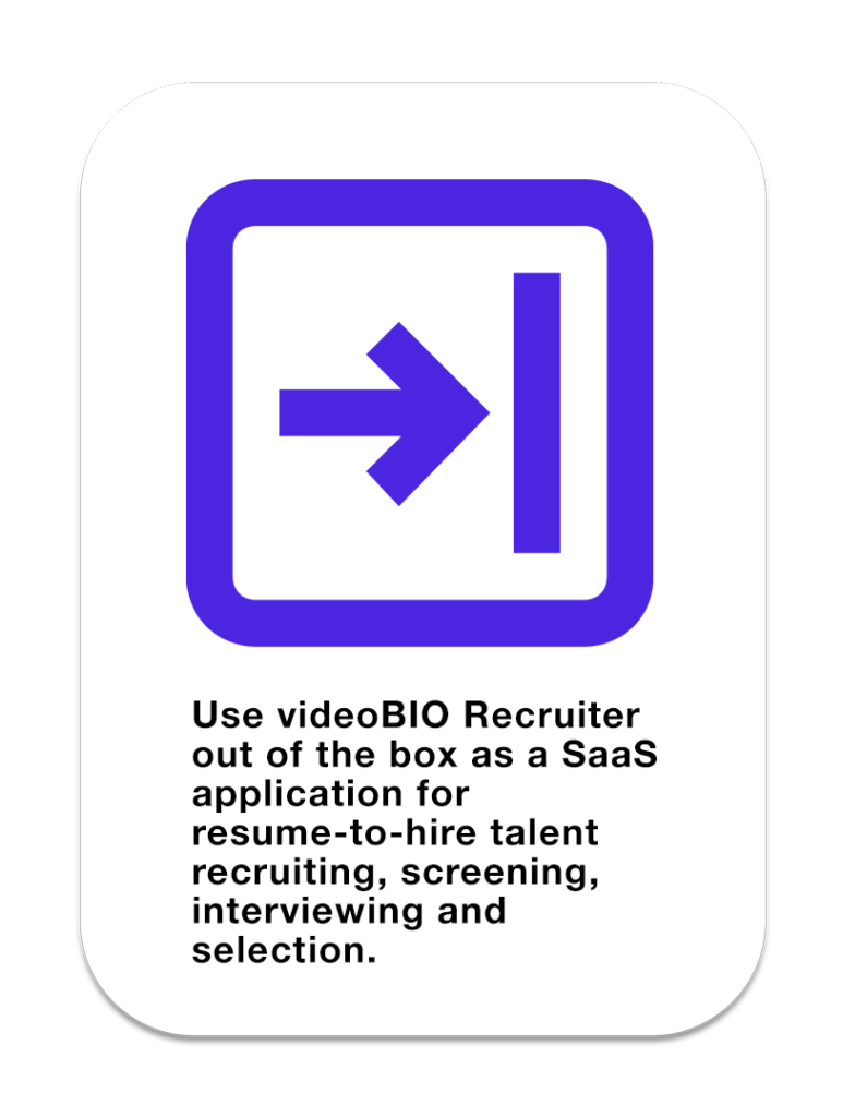 Use videoBIO Recruiter video recruitment system as a stand alone ATS SaaS