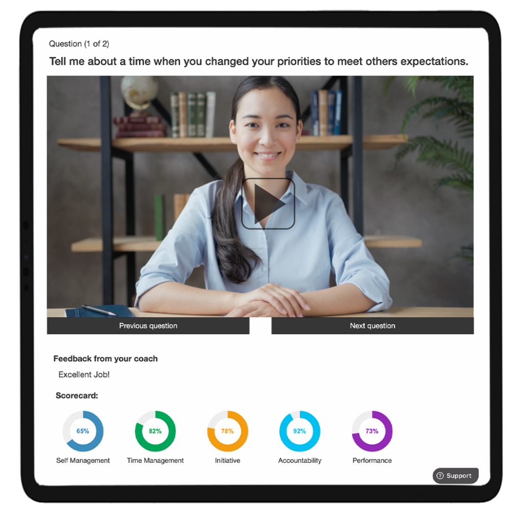 Prepare your students for the job interview with interview prep, training and practice software.